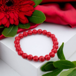 4A+Kalite Cinnabar-(Zinober) Taşı Özel Bileklik (8mm)