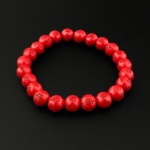 4A+Kalite Cinnabar-(Zinober) Taşı Özel Bileklik (8mm) - Görsel 5