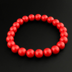 4A+Kalite Cinnabar-(Zinober) Taşı Özel Bileklik (8mm) - Görsel 5