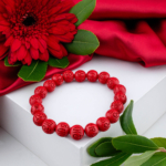 4A+Kalite Cinnabar-(Zinober) Taşı Özel Bileklik (10mm)