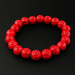 4A+Kalite Cinnabar-(Zinober) Taşı Özel Bileklik (10mm) - Görsel 5