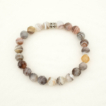 Bostvana Akik Doğal Taş Faset Kesim Bileklik (8mm) - Görsel 3