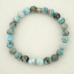 2A+Kalite Larimar Doğal Taş Bileklik (8mm) - Görsel 3