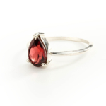 Garnet (Lal) Taşı 925 Ayar Gümüş Bayan Yüzük - Görsel 3