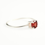 Garnet (Lal) Taşı 925 Ayar Gümüş Bayan Yüzük - Görsel 2