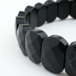 Shungite (Şungit) Doğal Taş Oval Kesim Rolex Bileklik - Görsel 6
