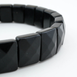 Shungite (Şungit) Doğal Taş Kare Kesim Rolex Bileklik - Görsel 6