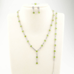 Orijinal Zebercet (Peridot) Taşı 925 Ayar Gümüş Set - Görsel 3