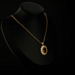 Zültanit Taşlı 925 Ayar Gümüş Gold Kaplama Bayan Set - Görsel 12