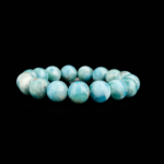 5A Kalite Larimar Doğal Taş Bileklik (12-13mm) - Görsel 6