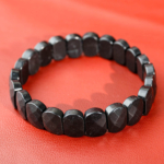 Shungite (Şungit) Doğal Taş Oval Kesim Rolex Bileklik - Görsel 3