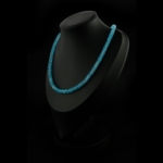 5A+ Kalite Blue Topaz Doğal Taş Rondel Kesim Dizi Kolye - Görsel 5