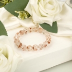 Özel VİP Garnet - Kuvars Doğal Taş Bileklik (11-12mm)