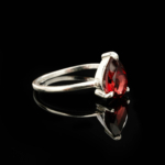 Garnet (Lal) Taşı 925 Ayar Gümüş Bayan Yüzük - Görsel 2