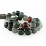 Orijinal Kan Jasper Doğal Taş 33lü Metal Tesbih (8mm) - Görsel 4