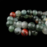 Orijinal Kan Jasper Doğal Taş 33lü Metal Tesbih (8mm) - Görsel 6