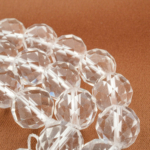 5A+Kalite Kristal Kuvars Taşı Faset Kesim Dizi (6mm) - Görsel 3