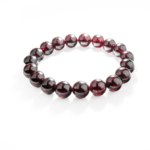 5A Kalite Lal (Garnet) Doğal Taş Bileklik (9-10mm) - Görsel 3