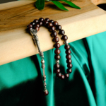 Lal (Garnet) Doğal Taş 33lü Metal Tesbih (10mm)