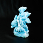 Orijinal Larimar Taşı El Oyması Carving İşçilik Yunus Obje - Görsel 3