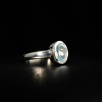 Blue Topaz Taşı 925 Ayar Gümüş Tasarımlı Kadın Yüzük - Görsel 4