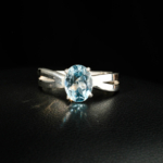 Blue Topaz Taşı 925 Ayar Gümüş Tasarımlı Bayan Yüzük - Görsel 5