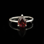 Garnet (Lal) Taşı 925 Ayar Gümüş Bayan Yüzük - Görsel 4