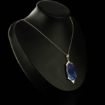 El Yapımı Lapis Lazuli Taşı 925 Ayar Gümüş Erkek / Kadın (Unisex) Kolye - Görsel 4