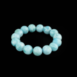 6A+ Kalite Larimar Doğal Taş Bileklik (13-14mm) - Görsel 4