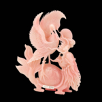 Pembe Kuvars Taşı El Oyması Kuş Obje - Görsel 3