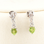 Orijinal Zebercet (Peridot) Taşı 925 Ayar Gümüş Set - Görsel 5