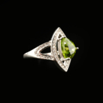 Zebercet (Peridot) Taşı 925 Ayar Gümüş Tasarımlı Kadın Yüzük - Görsel 4