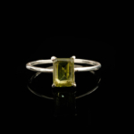 Zebercet (Peridot) Taşı 925 Ayar Gümüş Tasarım Kadın Yüzük - Görsel 4