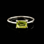 Zebercet (Peridot) Taşı 925 Ayar Gümüş Bayan Yüzük - Görsel 4