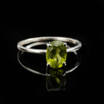 Zebercet (Peridot) Taşı 925 Ayar Gümüş Kadın Yüzük - Görsel 5
