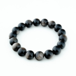 5A+Kalite Orijinal Silver Obsidyen Doğal Taş Bileklik (12mm) - Görsel 3