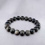 5A+Kalite Orijinal Silver Obsidyen Doğal Taş Bileklik (10mm) - Görsel 5