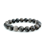 4A+Kalite Orijinal Silver Obsidyen Doğal Taş Bileklik (12-13mm) - Görsel 2