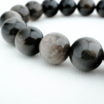4A+Kalite Orijinal Silver Obsidyen Doğal Taş Bileklik (12-13mm) - Görsel 4