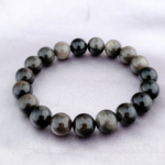 4A+Kalite Orijinal Silver Obsidyen Doğal Taş Bileklik (12-13mm) - Görsel 5