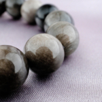 4A+Kalite Orijinal Silver Obsidyen Doğal Taş Bileklik (12-13mm) - Görsel 6