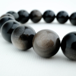 Orijinal Silver Obsidyen Doğal Taş Bileklik (10mm) - Görsel 4