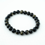 5A+Kalite Orijinal Gold Obsidyen Doğal Taş Bileklik (8mm) - Görsel 3