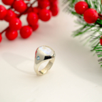 Orijinal Ay Taşı ve Blue Topaz Taşı 925 Ayar Gümüş Tasarım Unisex (Kadın/Erkek) Yüzük