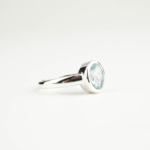 Blue Topaz Taşı 925 Ayar Gümüş Tasarımlı Kadın Yüzük - Görsel 5