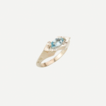 Blue Topaz Taşı 925 Ayar Gümüş Erkek / Kadın (Unisex) El İşçiliği Yüzük - Görsel 3
