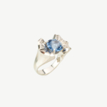Blue Topaz Taşı 925 Ayar Gümüş Erkek / Kadın (Unisex) El İşçiliği Yüzük - Görsel 6