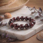 Orijinal Garnet (Lal) Doğal Taş Bileklik (14-15mm)