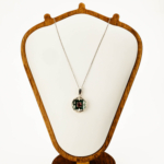 El Yapımı Lal (Garnet) Taşı Mine İşlemeli 925 Ayar Gümüş Erkek / Kadın (Unisex) Kolye - Görsel 3