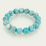5A Kalite Larimar Doğal Taş Bileklik (11-12mm) - Görsel 6
